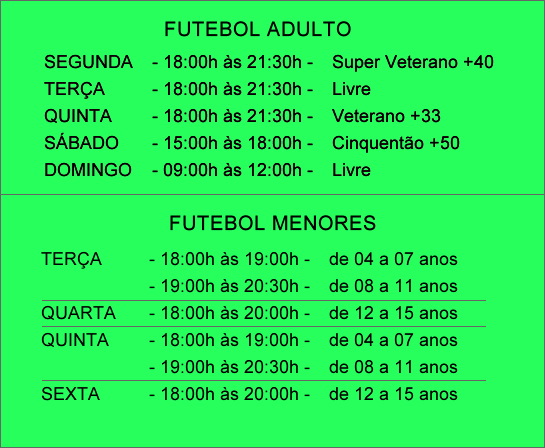 horarios do futebol